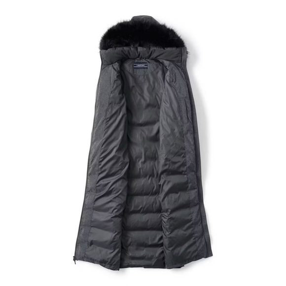 Lands' End Women's NWT Winter Maxi Long Down Coat with Hood - Picture 5 of 8